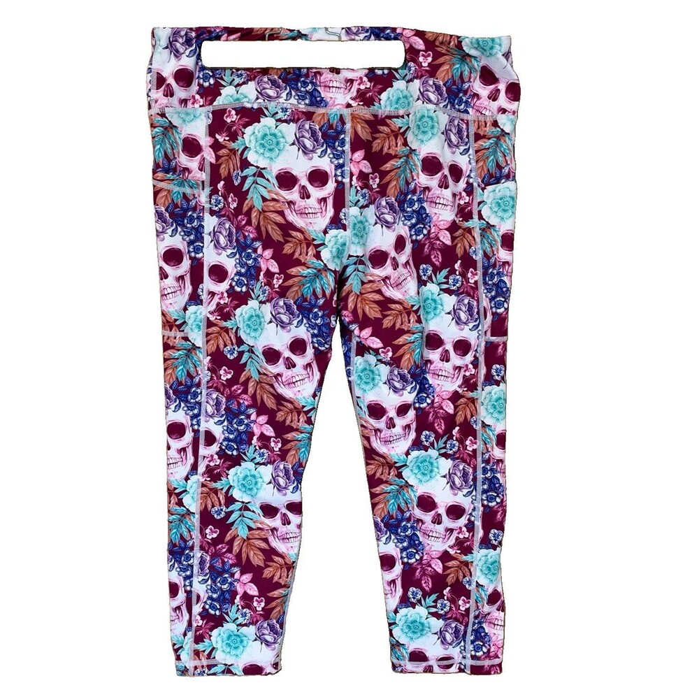 Constantly Varied Gear CVG XXL Crossfit CAPRI Legging Skull Tropiskull Floral
